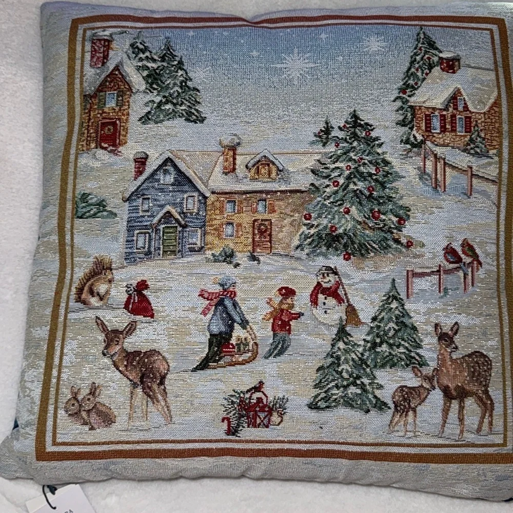 Caldeira Crosstitch Christmas stitched pillows